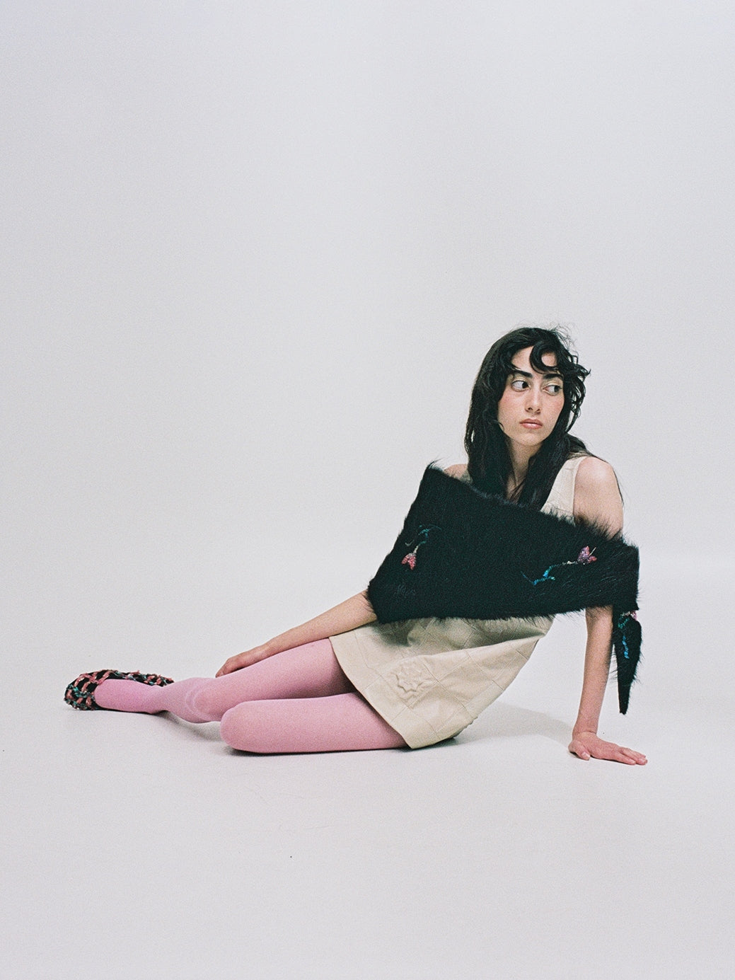 Fur Bolero with Embelishments-Nensi Avetisian-APOC STORE