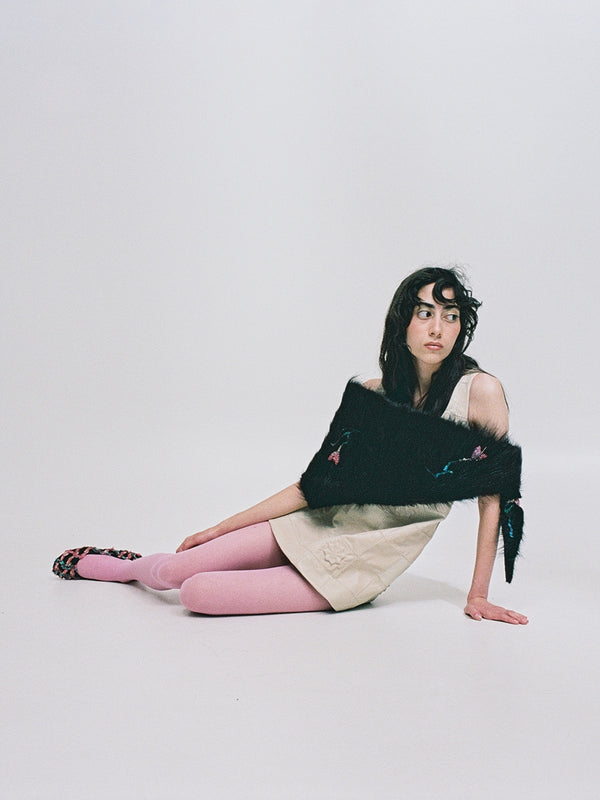 Fur Bolero with Embelishments-Nensi Avetisian-APOC STORE