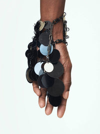 Aluminum Disc Bracelet - BLACK-JALACONDA-APOC STORE