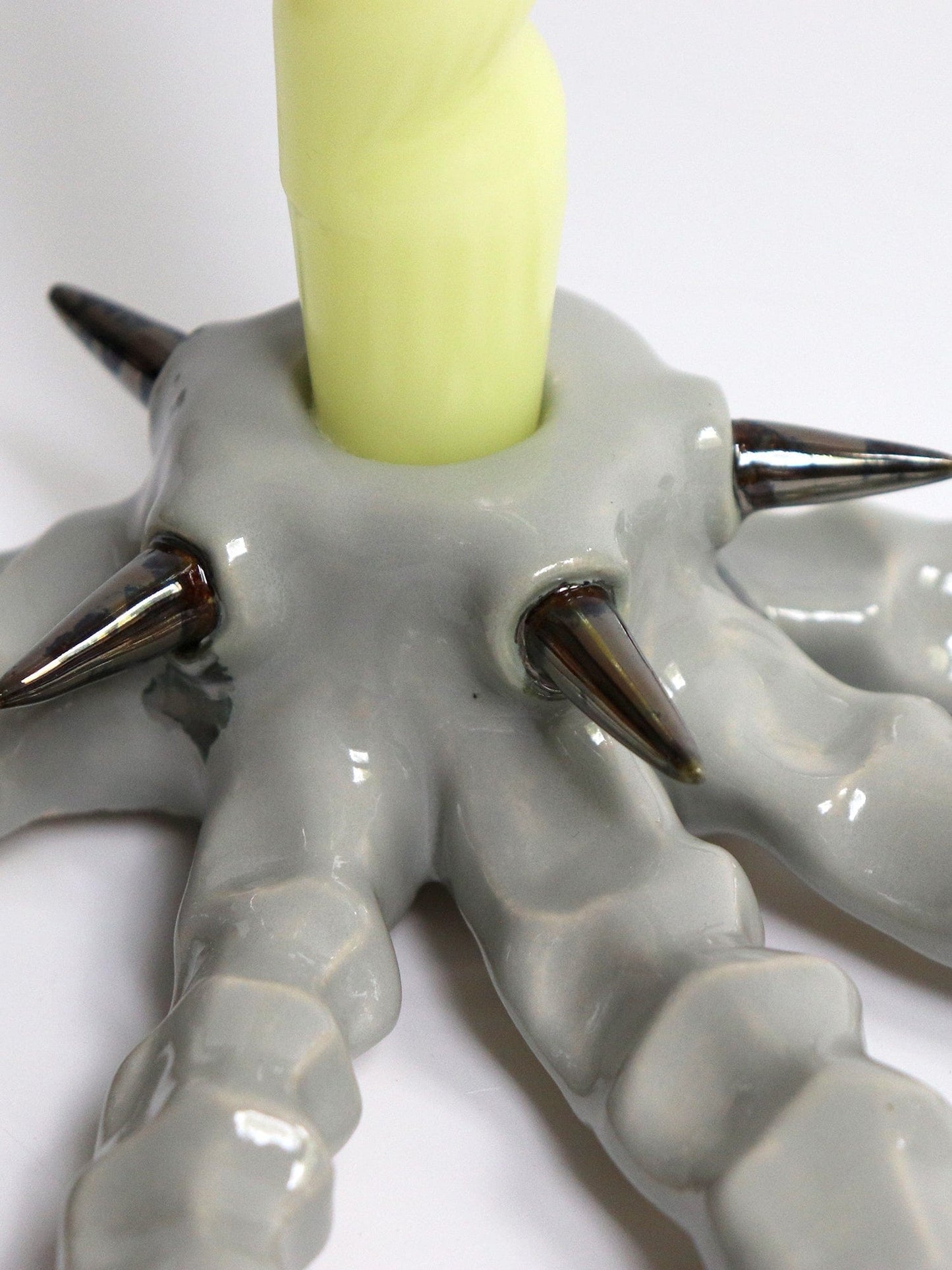 Grey Paw Candlestick with Spikes-Naomi Gilon-APOC STORE