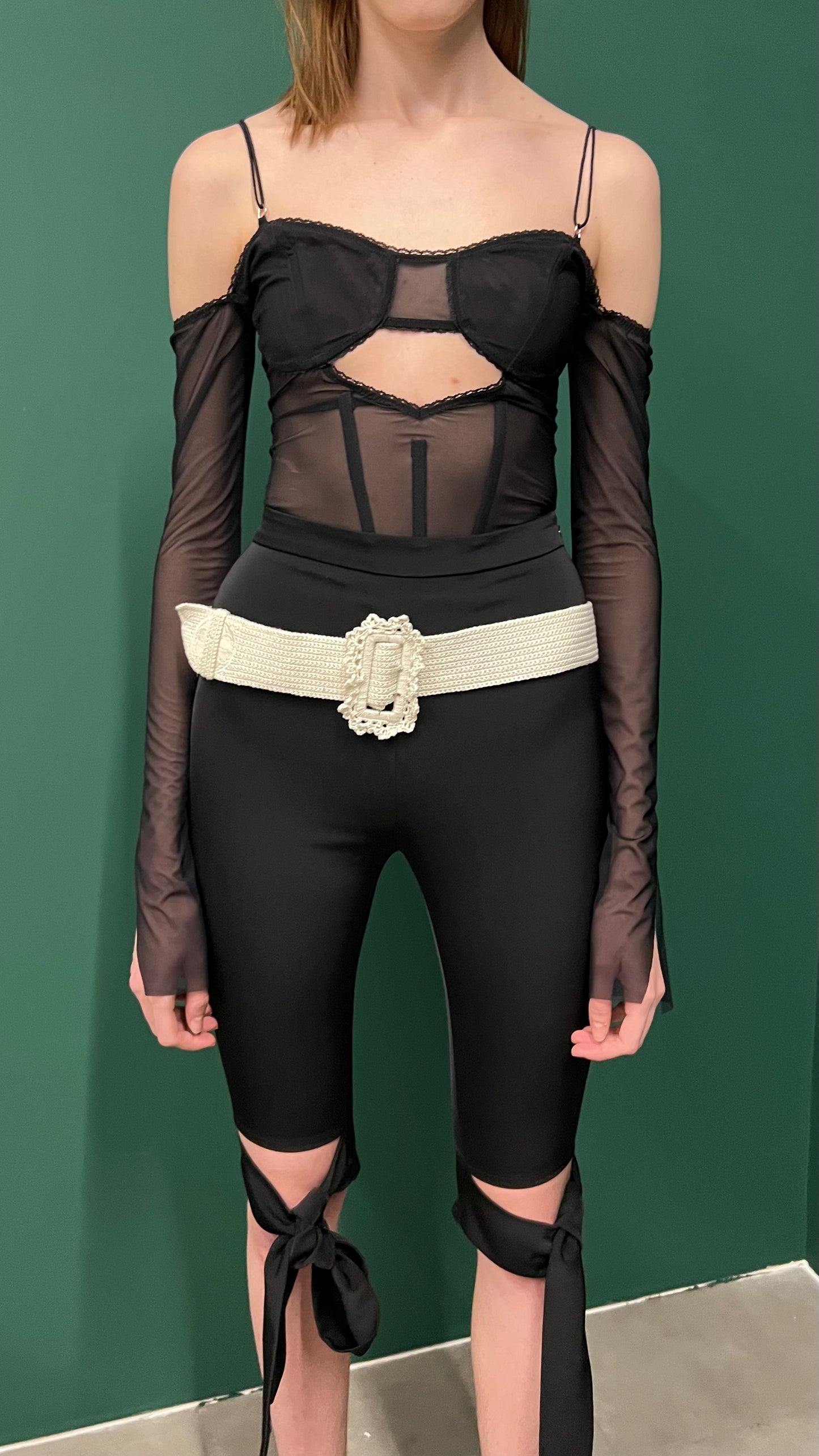 Mesh Bodysuit with boning details-Nastyamasha-APOC STORE