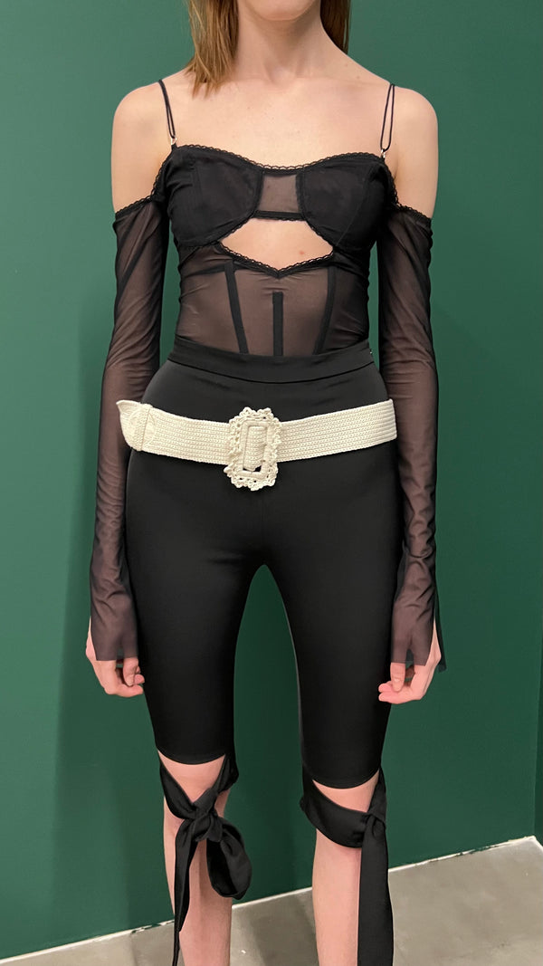 Mesh Bodysuit with boning details-Nastyamasha-APOC STORE