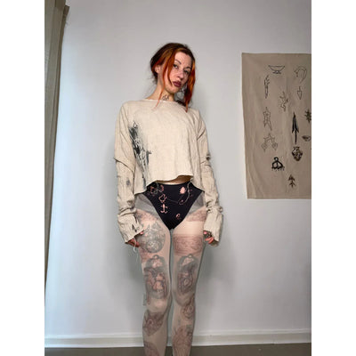 hythe linen top-Snake Divine-APOC STORE