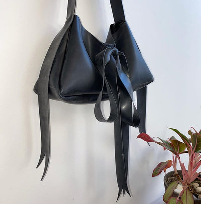 Latex Bow Bag Black-Soft Skin Latex-APOC STORE