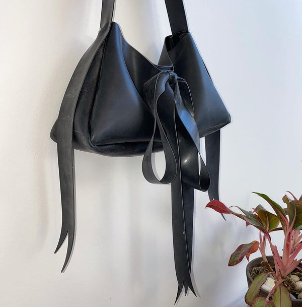 Latex Bow Bag Black-Soft Skin Latex-APOC STORE