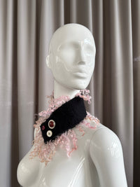 Felted Collar black/rose-TATi-APOC STORE