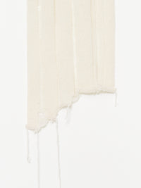 Button Work Cashmere Scarf 001 - Ivory-Taekh-APOC STORE