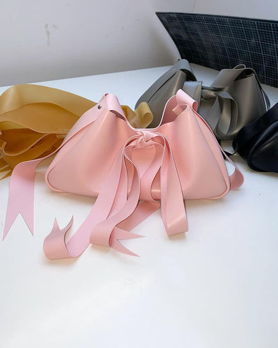 Latex Bow Bag Baby Pink-Soft Skin Latex-APOC STORE