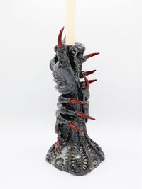Dark Blue Speckled Double-Hand Candlestick-Naomi Gilon-APOC STORE