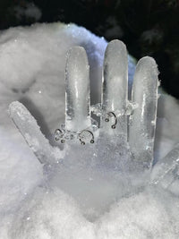 Organic Pierced Glass Ring 0062-Rain and Rivers-APOC STORE