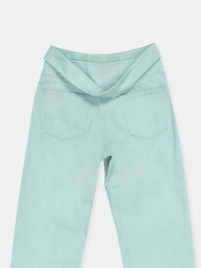 Twist Waistband Jeans Celadon Green-René Scheibenbauer-APOC STORE