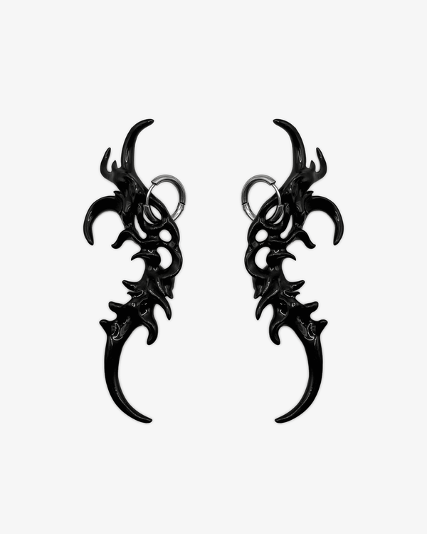 Organic Form Earrings Black-WHYNOEN-APOC STORE