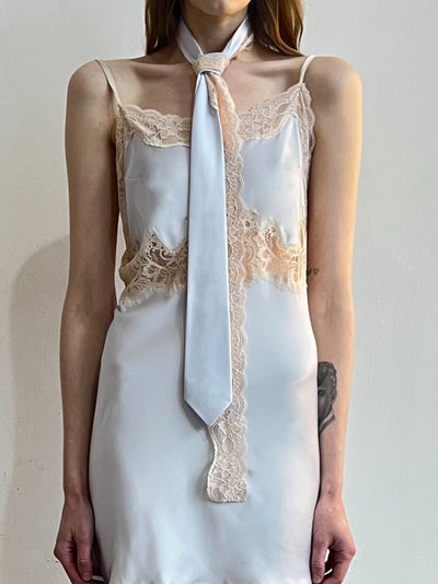 Satin Lace-Trimmed Tie-Nastyamasha-APOC STORE