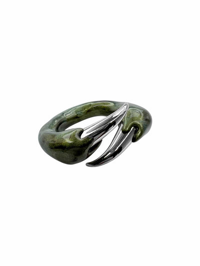 Green ring with spikes