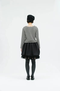 FLOWER LACE STRIPE LONG SELLEVE-SAENGIN STUDIOS-APOC STORE