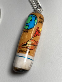 Painted Cigarette Butt Necklace (Orange)-Jetpack Hom(m)e-APOC STORE