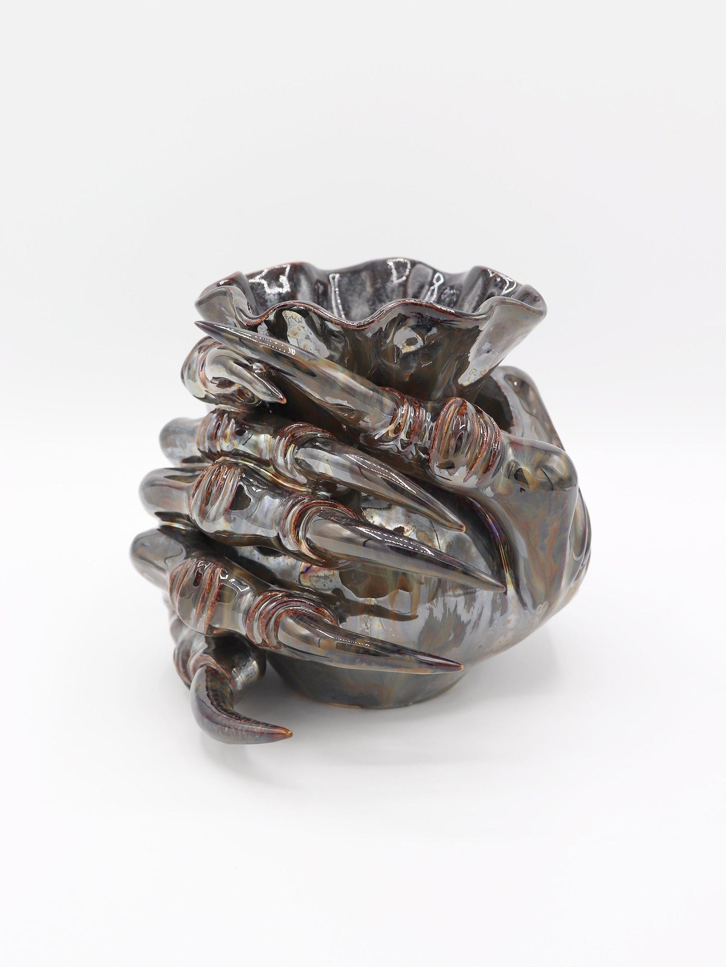 Small Metallic Brown Monstrous Vase-Naomi Gilon-APOC STORE