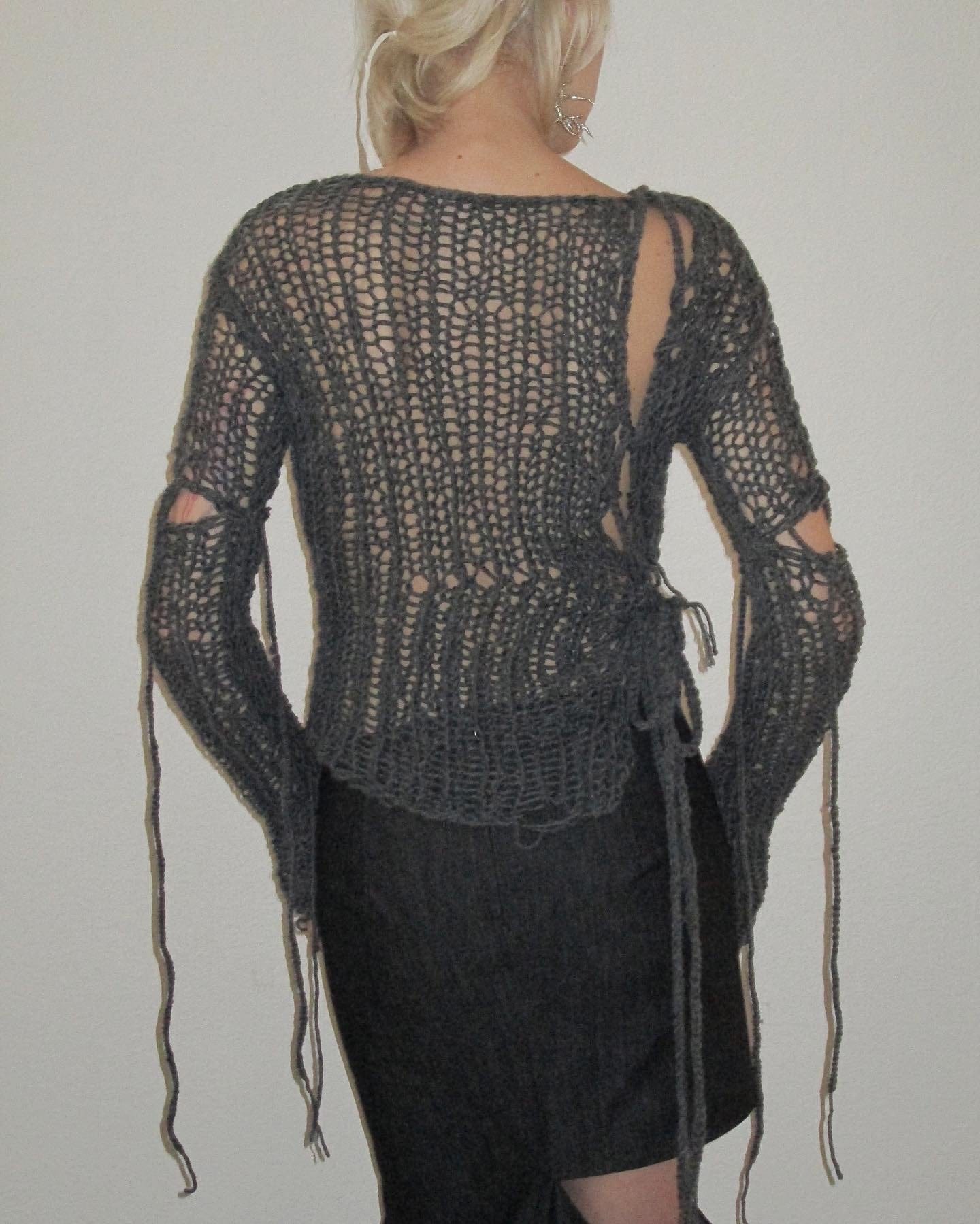 Tied Parts Sweater-V4K-APOC STORE