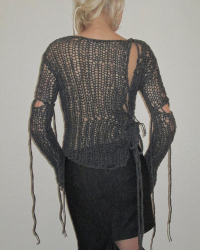 Tied Parts Sweater-V4K-APOC STORE