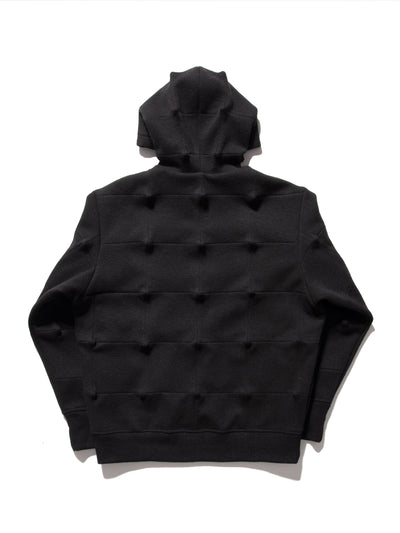 Spiked Hoodie Black-Woojun Jang-APOC STORE
