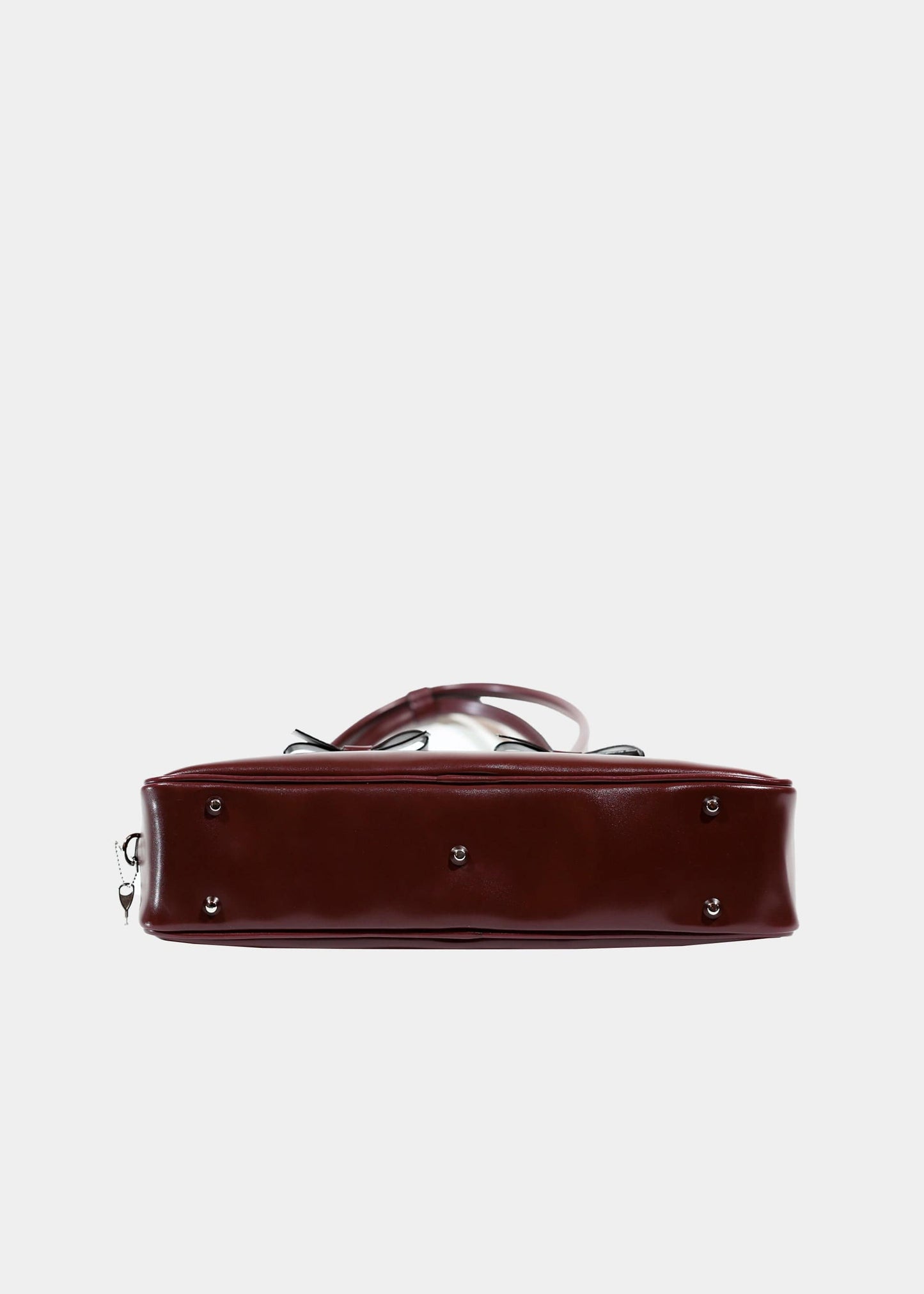 RIBBON BAGUETTE BAG BURGUNDY-SAENGIN STUDIOS-APOC STORE