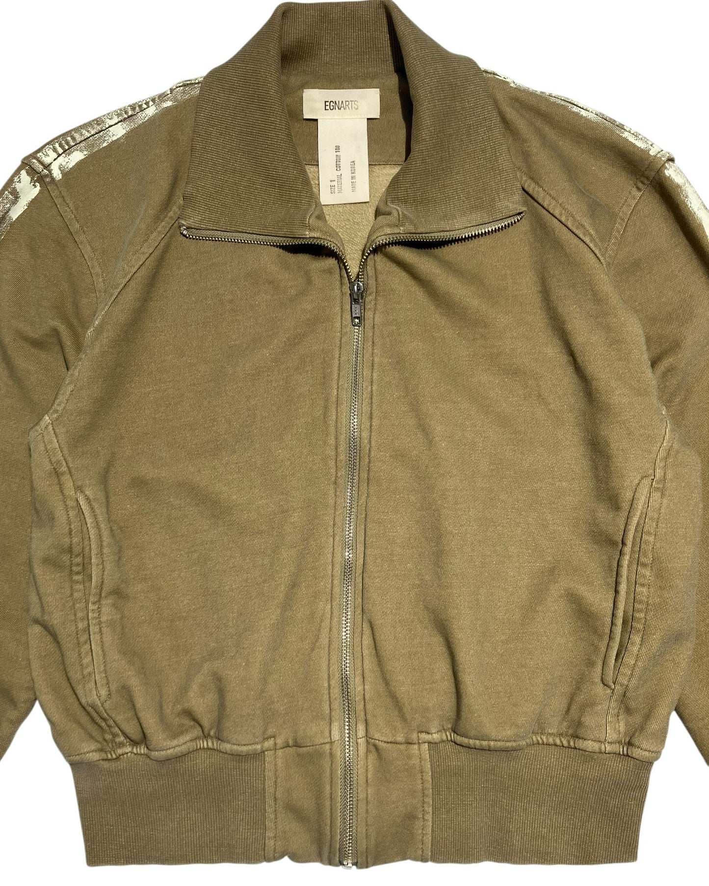 Painted Track Zip-up (Beige)-EGNARTS-APOC STORE