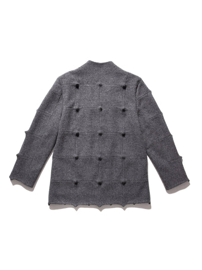 Spiked Jacket Grey-Woojun Jang-APOC STORE