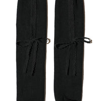 LACE RIBBON LEG WARMER BLACK-SAENGIN STUDIOS-APOC STORE