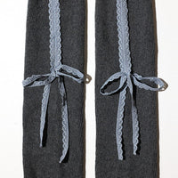 LACE RIBBON LEG WARMER LIGHT BLUE-SAENGIN STUDIOS-APOC STORE