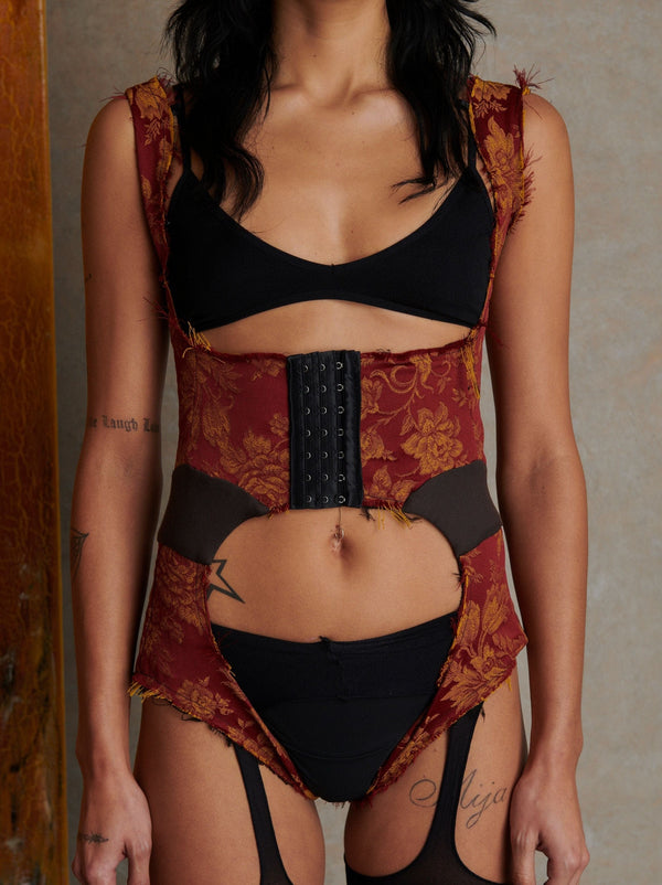 Furn Playsuit - Floral Jaquard-Karlaidlaw-APOC STORE