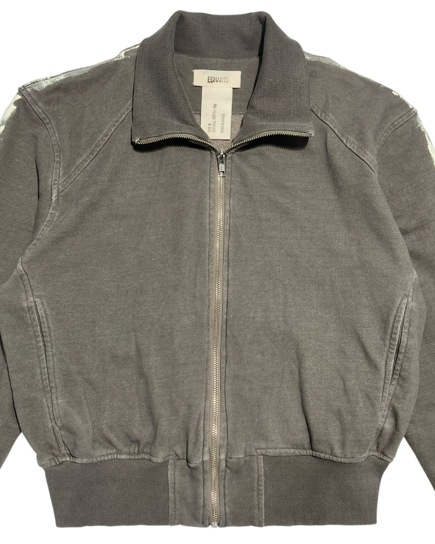 Painted Track Zip-up (Gray)-EGNARTS-APOC STORE