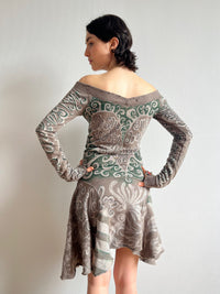 1 OF 1 GREEN HEART DRESS-Anna Castellano-APOC STORE