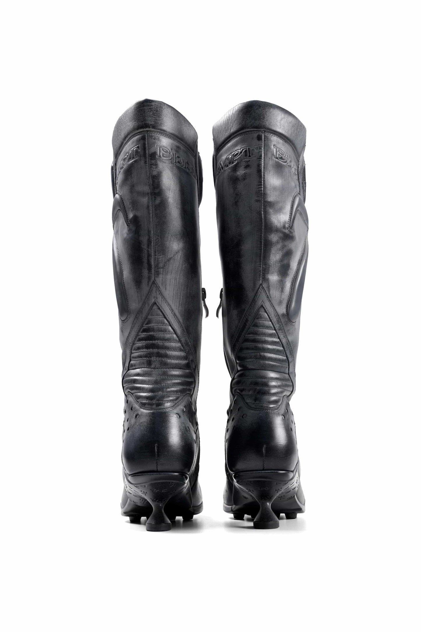 Boxing High Heel Boots Black-EMPTY BEHAVIOR-APOC STORE