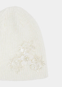 FLOWER PATCH BEANIE WHITE-SAENGIN STUDIOS-APOC STORE