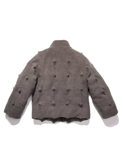 Spiky Padded Jacket Olive-Woojun Jang-APOC STORE