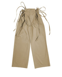 ADJUSTABLE COTTON PANTS BEIGE-EGNARTS-APOC STORE