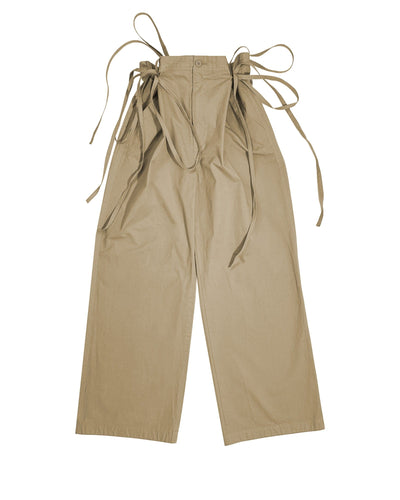 ADJUSTABLE COTTON PANTS BEIGE-EGNARTS-APOC STORE