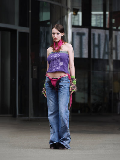 Felted Collar pink-TATi-APOC STORE