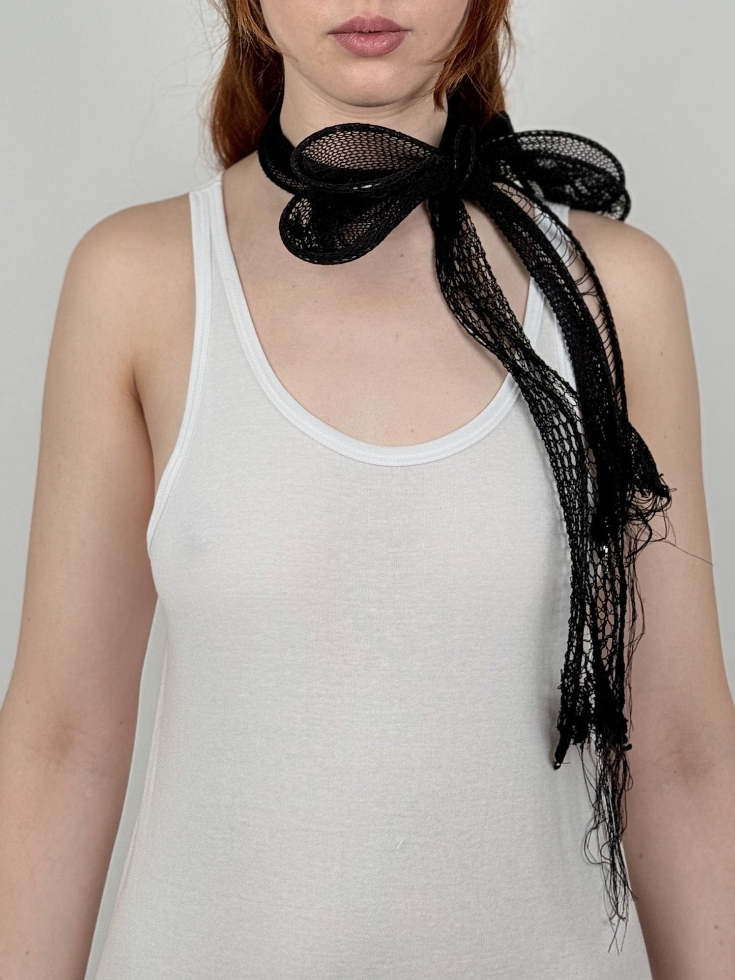 KNITTED BOW CHOKER BLACK-Lou de Bètoly-APOC STORE