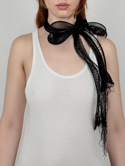 KNITTED BOW CHOKER BLACK-Lou de Bètoly-APOC STORE
