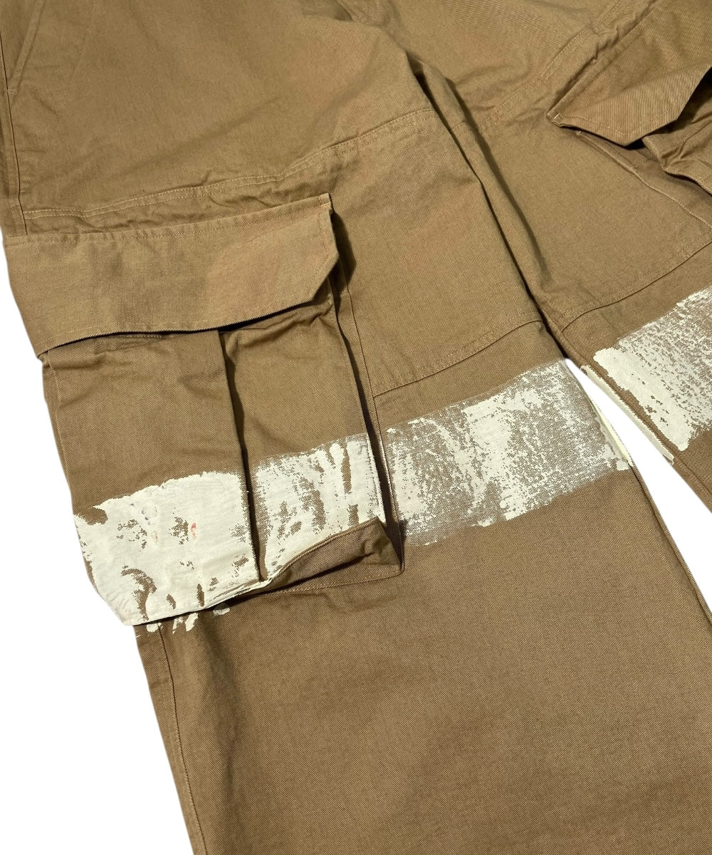 PAINTED CARGO PANTS BEIGE-EGNARTS-APOC STORE