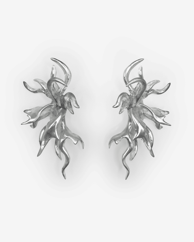 Shiny Coral Earrings-WHYNOEN-APOC STORE