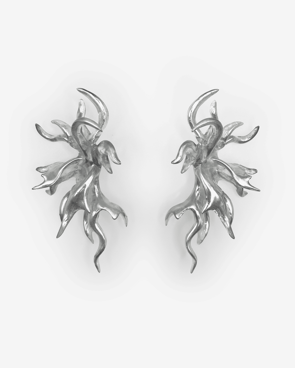 Shiny Coral Earrings-WHYNOEN-APOC STORE