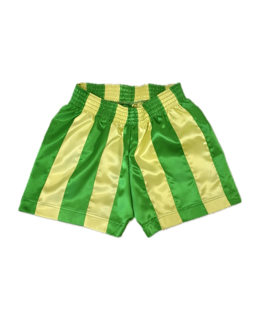 STRIPE RIBBON SHORTS GREEN/LEMON-Adam Jones-APOC STORE