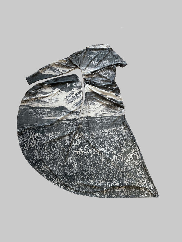 Printed jersey dress-Nensi Avetisian-APOC STORE