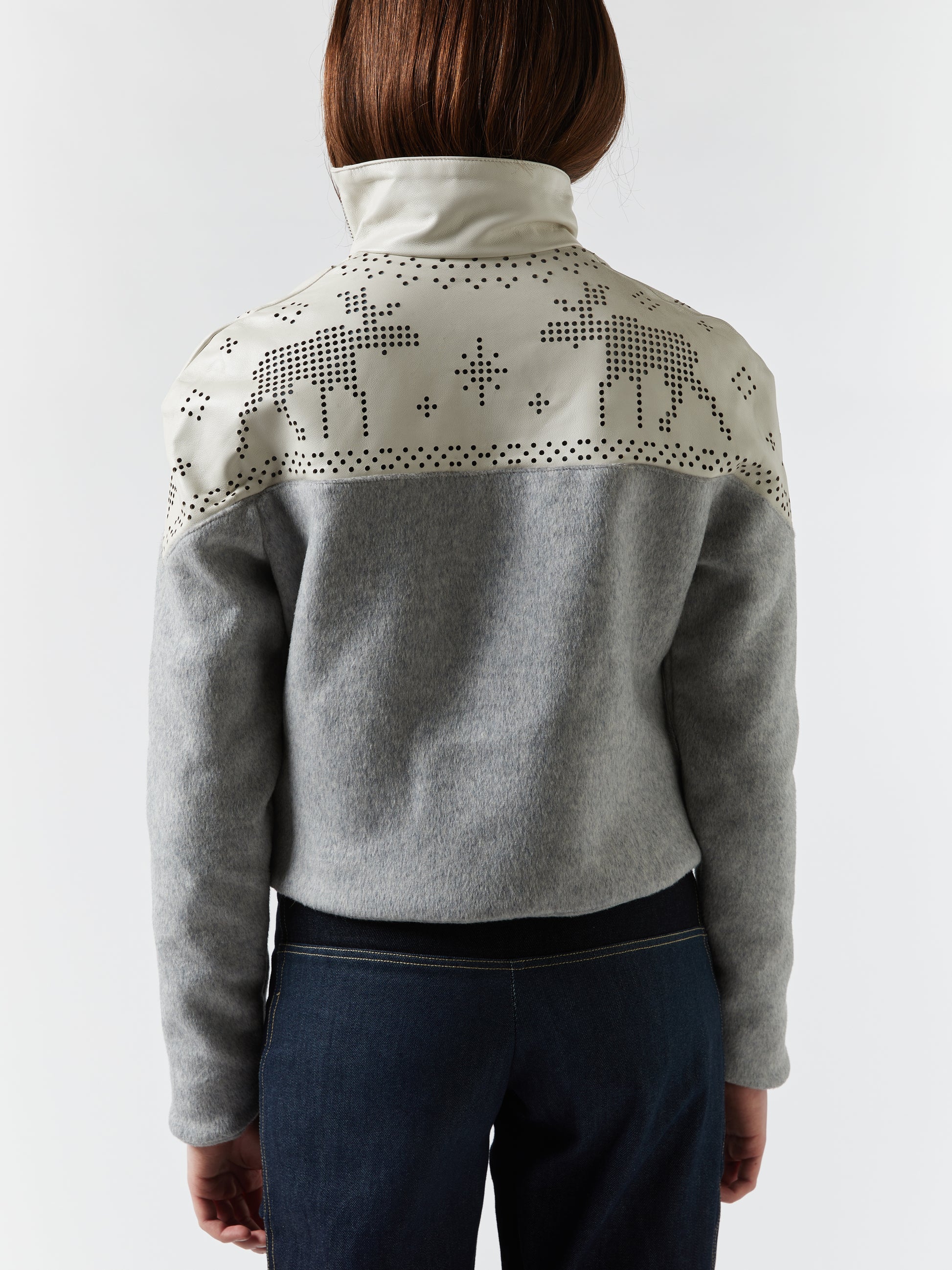 chöke Nordic Leather Jacket in Grey-Chöke-APOC STORE