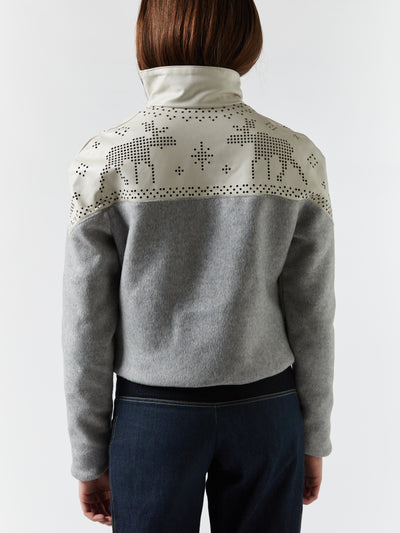 chöke Nordic Leather Jacket in Grey-Chöke-APOC STORE