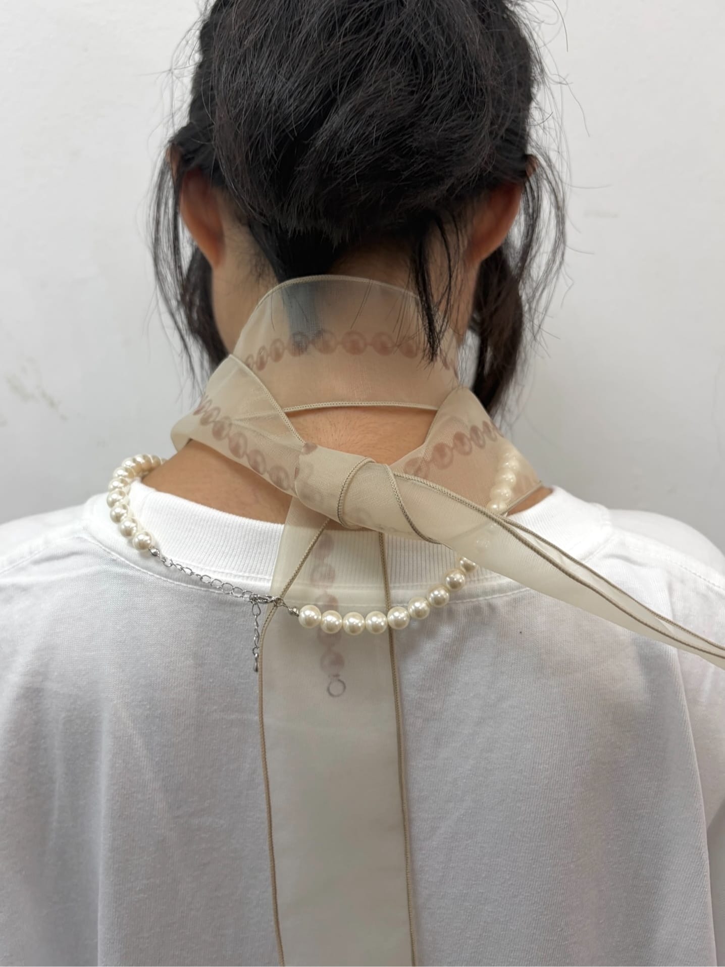 Organza Pearl Necklace-EGNARTS-APOC STORE