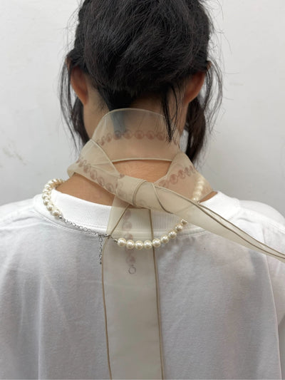 Organza Pearl Necklace-EGNARTS-APOC STORE