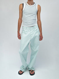 Twist Waistband Jeans Celadon Green-René Scheibenbauer-APOC STORE